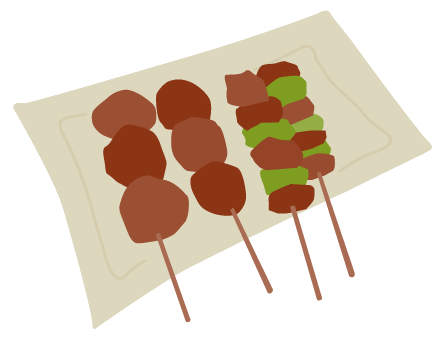 焼き鳥のイラスト